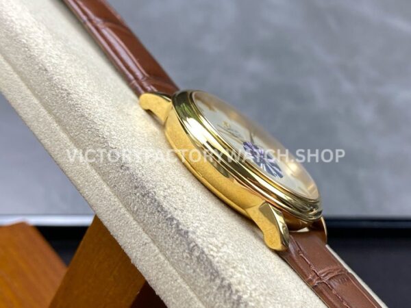 GT Factory Omega De Ville Prestige 424.53.40.20.02.002 39.5mm Gold Leather Strap Gold Roman Number (8) GT Factory Omega De Ville Prestige 424.53.40.20.02.002 39.5mm Yellow Gold Leather Strap Gold Roman Number Silver Dial