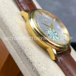 GT Factory Omega De Ville Prestige 424.53.40.20.52.001 39.5mm Gold Leather Strap Gold Roman Number GT Factory Omega De Ville Prestige 424.53.40.20.52.001 39.5mm Yellow Gold Leather Strap Gold Roman Number Silver Dial