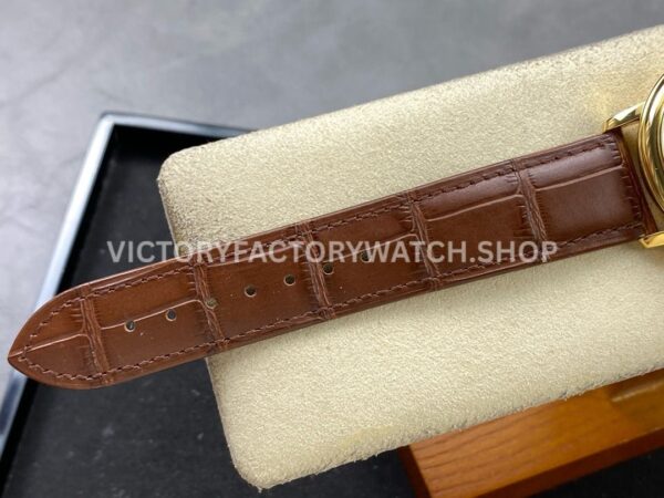 GT Factory Omega De Ville Prestige 424.53.40.20.52.001 39.5mm Gold Leather Strap Gold Roman Number (3) GT Factory Omega De Ville Prestige 424.53.40.20.52.001 39.5mm Yellow Gold Leather Strap Gold Roman Number Silver Dial