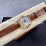 GT Factory Omega De Ville Prestige 424.53.40.20.52.001 39.5mm Gold Leather Strap Gold Roman Number (4) GT Factory Omega De Ville Prestige 424.53.40.20.52.001 39.5mm Yellow Gold Leather Strap Gold Roman Number Silver Dial