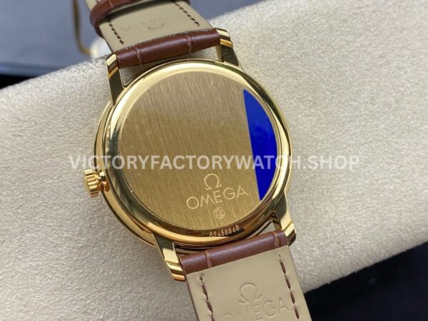 GT Factory Omega De Ville Prestige 424.53.40.20.52.001 39.5mm Gold Leather Strap Gold Roman Number S (1) GT Factory Omega De Ville Prestige 424.53.40.20.52.001 39.5mm Yellow Gold Leather Strap Gold Roman Number Silver Dial