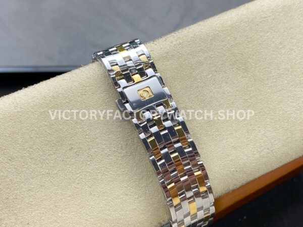 GT Factory Omega De Ville Prestige 424.53.40.20.52.001 39.5mm Half Yellow Gold Steel Gold Roman Number Silver Dial