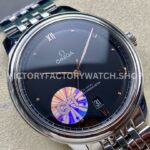 GT Factory Omega De Ville Prestige 434.10.40.20.01.001 40mm Full Steel Rose Gold Point Roman Number Black Dial