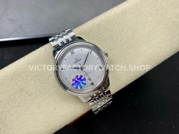 GT Factory Omega De Ville Prestige 434.10.40.20.02.001 40mm Full Steel Point&Roman Number Silver Dial (7) GT Factory Omega De Ville Prestige 434.10.40.20.02.001 40mm Full Steel Point Roman Number Silver Dial