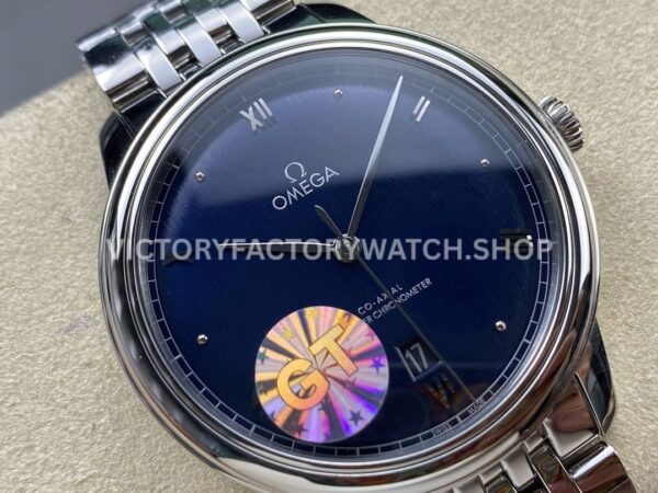 GT Factory Omega De Ville Prestige 434.10.40.20.03.001 40mm Full Steel Point Roman Number Blue Dial