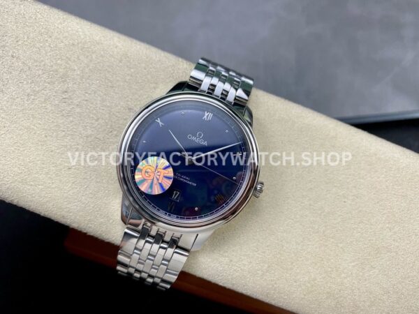 GT Factory Omega De Ville Prestige 434.10.40.20.03.001 40mm Full Steel Point Roman Number Blue Dial