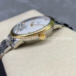 GT Factory Omega De Ville Prestige 434.20.40.20.02.002 40mm Half Yellow Gold Steel Gold Point Roman Number Silver Dial