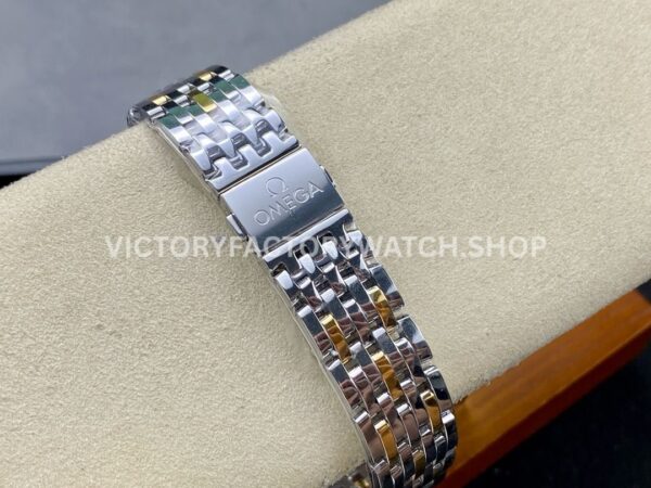 GT Factory Omega De Ville Prestige 434.20.40.20.02.002 40mm Half Yellow Gold Steel Gold Point Roman Number Silver Dial