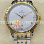 GT Factory Omega De Ville Prestige 434.20.40.20.02.002 40mm half yellow gold steel silver dial gold Roman numeral replica watch