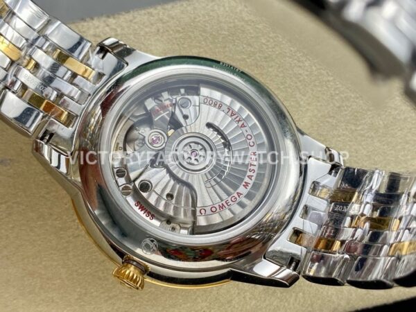 GT Factory Omega De Ville Prestige 434.20.40.20.02.002 40mm Half Yellow Gold Steel Gold Point Roman Number Silver Dial