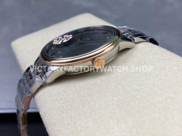 GT Factory Omega De Ville Prestige 434.20.40.20.06.001 40mm Half Rose Gold Steel Rose Gold Point Roman Number Grey Dial