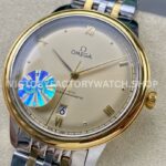 GT Factory Omega De Ville Prestige 434.20.40.20.08.001 40mm Half Yellow Gold Steel Gold Point Roman Number Champagne Dial