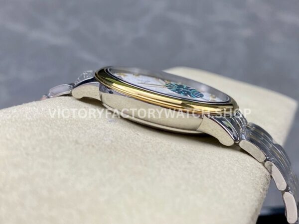 GT Factory Omega De Ville Prestige 434.20.40.20.52.001 40mm Half Yellow Gold Steel Gold Diamond Point Roman Number Silver Frosting Dial