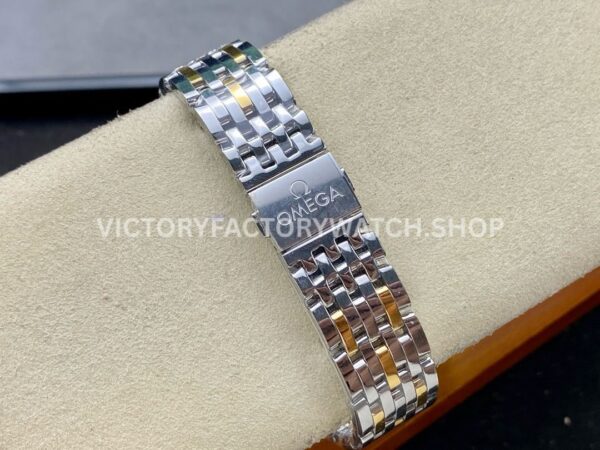 GT Factory Omega De Ville Prestige 434.20.40.20.52.001 40mm Half Yellow Gold Steel Gold Diamond Point Roman Number Silver Frosting Dial