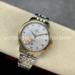 GT Factory Omega De Ville Prestige 434.20.40.20.52.001 40mm Half Yellow Gold Steel Gold Diamond Point Roman Number Silver Frosting Dial
