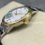 GT Factory Omega De Ville Prestige 434.20.40.20.52.001 40mm Half Yellow Gold Steel Gold Diamond Point Roman Number Silver Frosting Dial