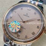 GT Factory Omega De Ville Prestige 434.20.40.20.59.001 40mm Half Rose Gold S (8) GT Factory Omega De Ville Prestige 434.20.40.20.59.001 40mm Half Rose Gold Steel Rose Gold Diamond Point Roman Number Champagne Dial