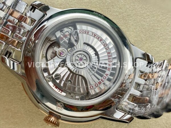 GT Factory Omega De Ville Prestige 434.20.40.20.59.001 40mm Half Rose Gold Ste (1) GT Factory Omega De Ville Prestige 434.20.40.20.59.001 40mm Half Rose Gold Steel Rose Gold Diamond Point Roman Number Champagne Dial