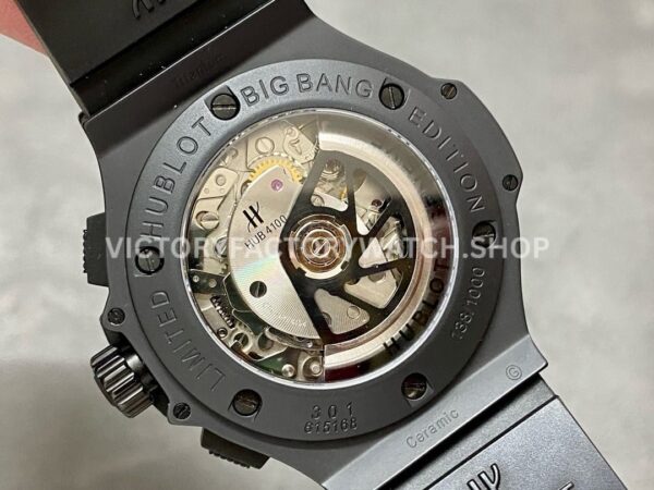 HB Factory Hublot Big Bang 301.AM.130.RX.YCM07 44mm Ceramic Rubber Strap Black Dial