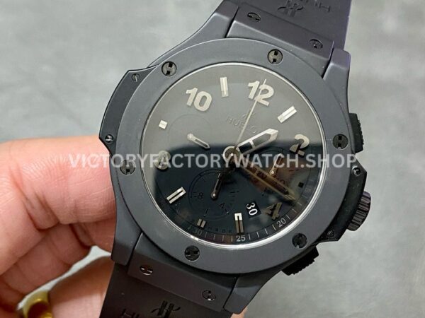 HB Factory Hublot Big Bang 301.AM.130.RX.YCM07 44mm Ceramic Rubber Strap Black Dial