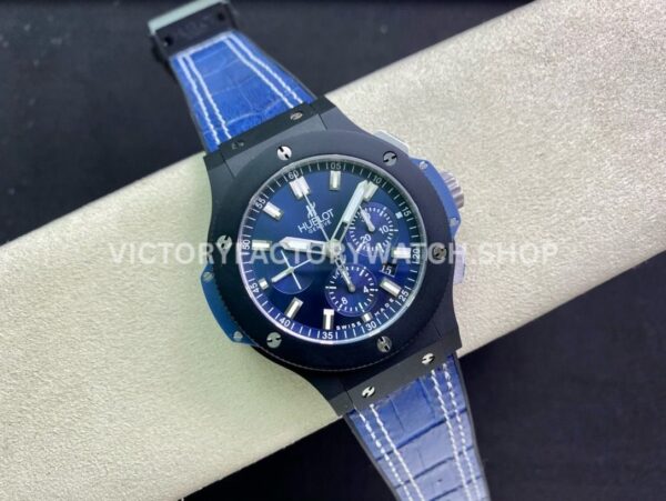 HB Factory Hublot Big Bang 301.CI.7170.LR 44mm Ceramic Leather Strap Blue Dial