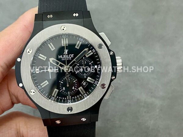 HB Factory Hublot Big Bang 301.CI.7170.LR 44mm ceramic leather strap blue dial replica watch
