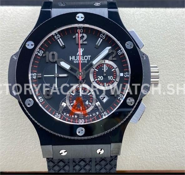 HB Factory Hublot Big Bang 301.CK.1140.RX 44mm ceramic rubber strap titanium bezel black dial replica watch