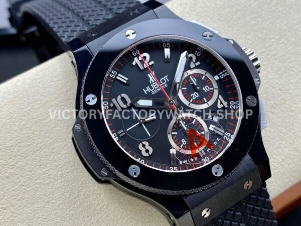 HB Factory Hublot Big Bang 301.CX.130.RX 44mm Ceramic Black Rubber Strap Arabic Numerals Black Dial