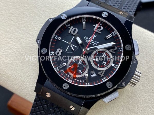 HB Factory Hublot Big Bang 301.CX.130.RX 44mm Ceramic Black Rubber Strap Arabic Numerals Black Dial