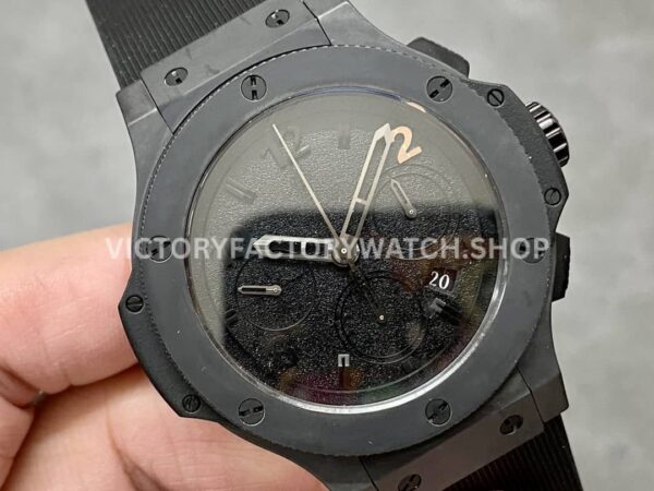 HB Factory Hublot Big Bang 301.CX.134.RX 44mm Ceramic Black Rubber Strap Arabic Numerals Black Dial
