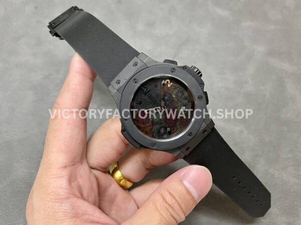 HB Factory Hublot Big Bang 301.CX.134.RX 44mm Ceramic Black Rubber Strap Arabic Numerals Black Dial