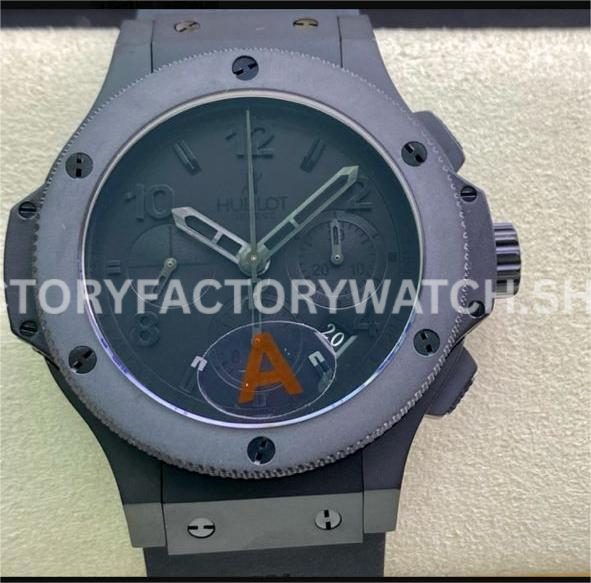 HB Factory Hublot Big Bang 301.CX.134.RX 44mm ceramic rubber strap black dial replica watch