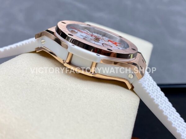 HB Factory Hublot Big Bang 301.PE.2180.RW 44mm Rose Gold Rubber Strap White Dial
