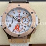 HB Factory Hublot Big Bang 301.PE.2180.RW 44mm rose gold rubber strap white dial replica watch
