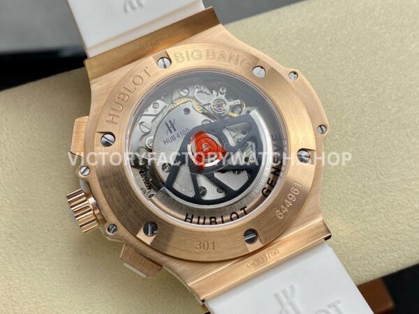 HB Factory Hublot Big Bang 301.PE.2180.RW 44mm Rose Gold Rubber Strap White Dial