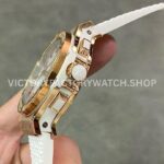 HB Factory Hublot Big Bang 301.PE.230.RW.114 44mm Rose Gold Rubber Strap Diamond Bezel White Dial