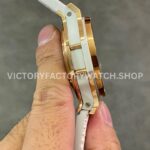 HB Factory Hublot Big Bang 301.PE.230.RW.114 44mm Rose Gold Rubber Strap Diamond Bezel White Dial