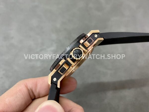 HB Factory Hublot Big Bang 301.PM.1780.RX 44mm Rose Gold Black Rubber Strap Ceramic Bezel Black Dial