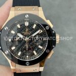 HB Factory Hublot Big Bang 301.PM.1780.RX 44mm rose gold black rubber strap ceramic bezel black dial replica watch