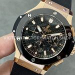HB Factory Hublot Big Bang 301.PM.1780.RX 44mm Rose Gold Black Rubber Strap Ceramic Bezel Black Dial