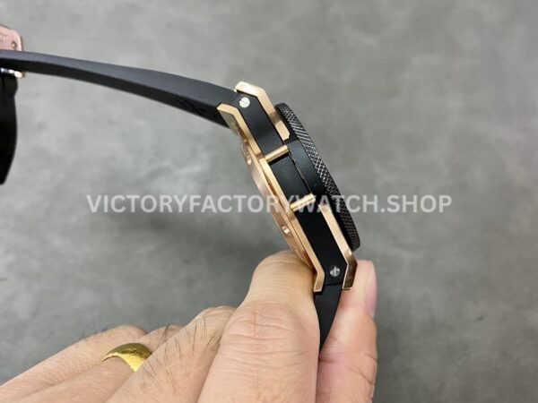 HB Factory Hublot Big Bang 301.PM.1780.RX 44mm Rose Gold Black Rubber Strap Ceramic Bezel Black Dial