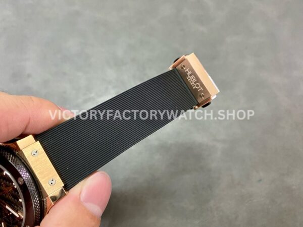 HB Factory Hublot Big Bang 301.PM.1780.RX 44mm Rose Gold Rubber Strap Arabic Numerals Black Dial