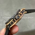 HB Factory Hublot Big Bang 301.PM.1780.RX 44mm Rose Gold Rubber Strap Arabic Numerals Black Dial