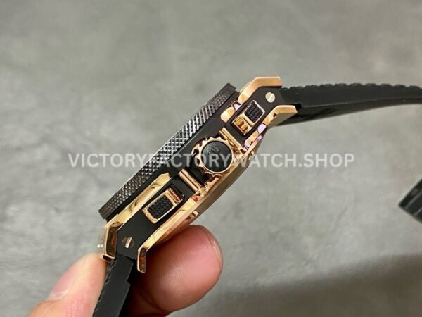 HB Factory Hublot Big Bang 301.PM.1780.RX 44mm Rose Gold Rubber Strap Arabic Numerals Black Dial