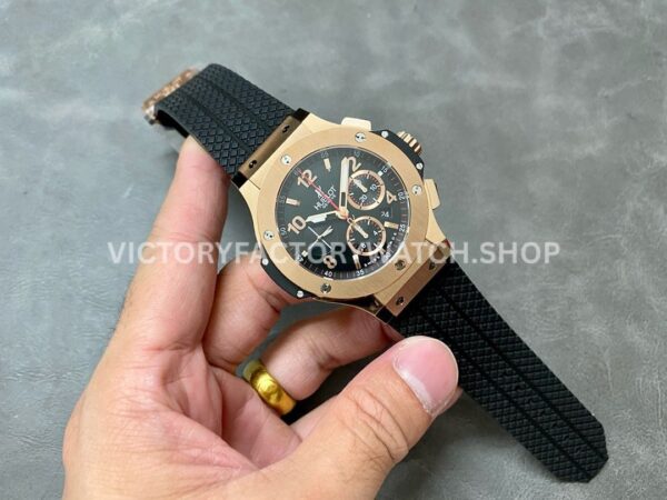 HB Factory Hublot Big Bang 301.PX.130.RX 44mm Rose Gold Rubber Strap Black Dial