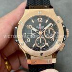 HB Factory Hublot Big Bang 301.PX.130.RX 44mm rose gold rubber strap black dial replica watch