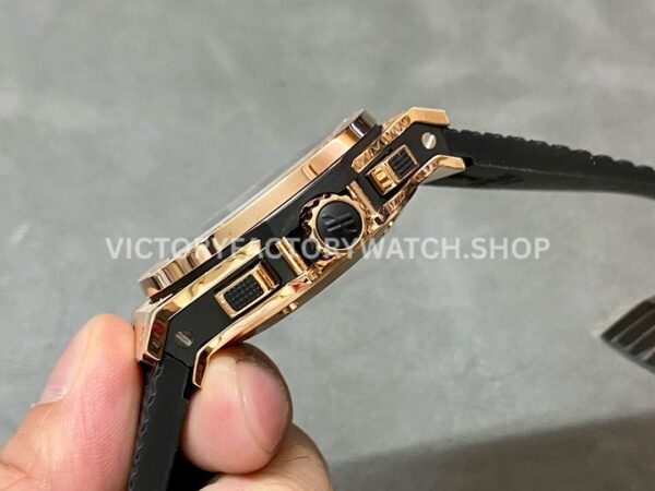HB Factory Hublot Big Bang 301.PX.130.RX 44mm Rose Gold Rubber Strap Black Dial