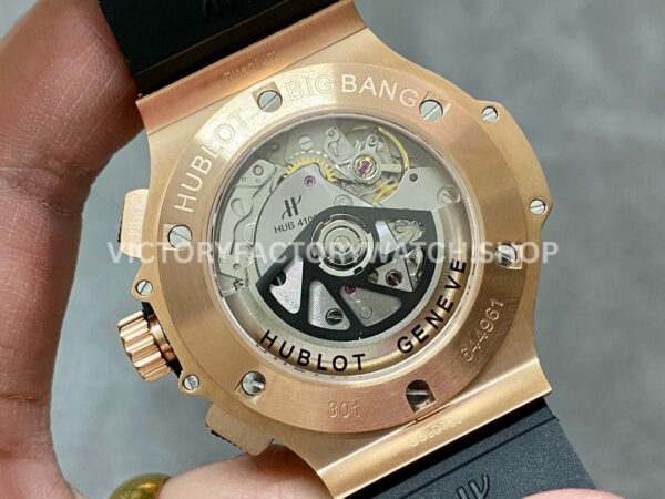 HB Factory Hublot Big Bang 301.PX.130.RX 44mm Rose Gold Rubber Strap Black Dial