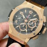 HB Factory Hublot Big Bang 301.PX.130.RX 44mm Rose Gold Rubber Strap Black Dial