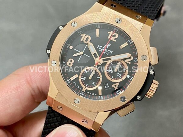 HB Factory Hublot Big Bang 301.PX.130.RX 44mm Rose Gold Rubber Strap Black Dial